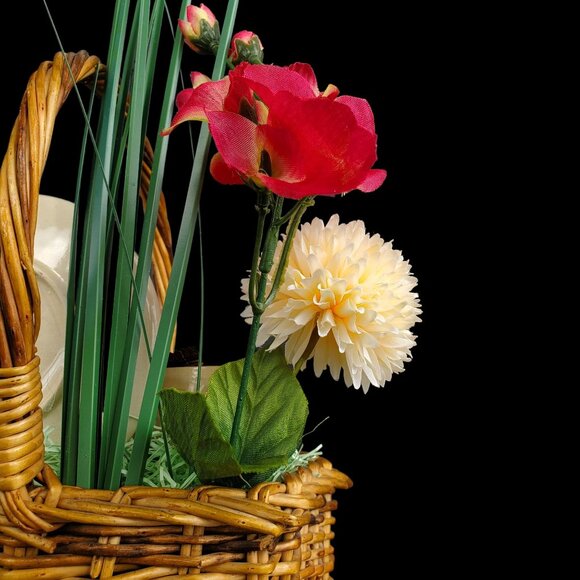 Ikebana Vintage Gift Basket Kyoto Tea Cup Saucer - Picture 9 of 11